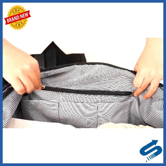 Large Travel Duffel Bag 2-Piece Set with Shoe Compartment Heavy-Duty Canvas - Picture 7 of 7